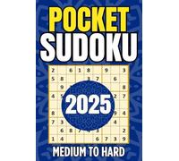 Pocket Sudoku Puzzle Book for Adults: Medium to Hard Sudoku Puzzles for Adults with Solutions | Travel Size Small Sudoku Book | Only 4 x 6 inches in size