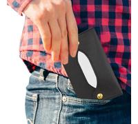 Pocket Tissue Holder - Small Pocket Paper Towel Cover, Portable Napkin Pouch Case, Reusable Tissue Holder Bag | Modern PU Leather Tissues Pouch | and Stylish Car Paper Storage Bag for Home The-