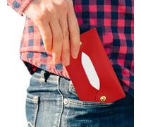 Pocket Tissue Holder - Small Pocket Paper Towel Cover, Portable Napkin Pouch Case, Reusable Tissue Holder Bag | Modern PU Leather Tissues Pouch | and Stylish Car Paper Storage Bag for Home The-