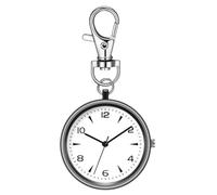 Pocket Watch, Key Chain Clips, 3.23x1.57x0.28 inches Unisex Portable Quiet Clock + Lightweight Design, Quick Time Checks, Pockets Watch for Home, Workplace, Travel, Men and Women
