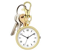 Pocket Watch, Key Chain Clips, 3.23x1.57x0.28 inches Unisex Portable Quiet Clock + Lightweight Design, Quick Time Checks, Pockets Watch for Home, Workplace, Travel, Men and Women