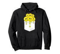 Pocket Yellow Smile Faces Melting Happiness Graphic Designs Sweat à Capuche