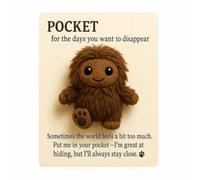 Pocket Your Furry Little Encourager Hugs Carte à câliner émotionnelle H5x0 avec mini posit inspirant animal