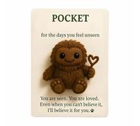 Pocket Your Furry Little Encourager Hugs Carte à câliner en peluche émotionnelle avec mini animal en peluche H5 x 0