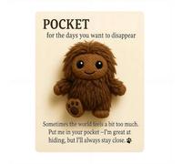 Pocket, Your Furry Little Encourager, jeton de Poche Positif avec Cartes de câlin de Poche pour ami, fête d'anniversaire, Remise de diplôme, Cadeau de Soutien émotionnel