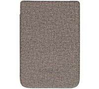 PocketBook Shell series - Étui à rabat pour lecteur eBook - plastique, polyuréthane, microfibre - gris - 6" - pour PocketBook Basic Lux 2, Touch Lux 4 G