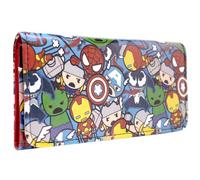 PocketGear Chibi Super-héros Rassemblement ! I Love You 3000 Porte-Monnaie/Portefeuille Tri-Fold Poche À Pièces & Porte-Cartes, Rouge