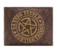 PocketGear Super Natural Sauver des Gens & Chasser des Choses Devise Porte-Monnaie/Portefeuille Bi-Fold ID & Porte-Cartes, Marron