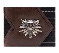 PocketGear The Wild Witcher Hunt École du Loup Emblème Portefeuille Bi-Fold ID & Porte-Cartes, Marron