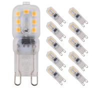 Pocketman 10 paquets 2W 14x2835 Dimmable G9 Ampoules Led,Led économie d'énergie Ampoules,Blanc chaud 3000k,150Lumens, Équivalent à l'ampoule halogène de 20W,AC 220-240V,360°Angle de faisceau
