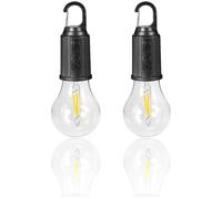 POCKETMAN 2 lampes de camping à LED rechargeables, portables, 3 modes, haute luminosité, lumière blanche chaude, adaptée pour l'éclairage quotidien, camping en plein air, lecture sociale