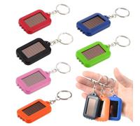 POCKETMAN 6 plaques porte - clés lampe de poche rechargeable solaire 3led porte - clés haute luminosité solaire Mini lampe pour l'extérieur, la randonnée et l'éclairage de secours lampe de sécurité