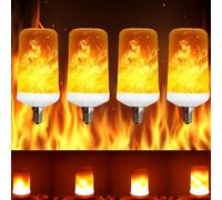 POCKETMAN Ampoule LED E14 8W Ampoule Flamme AC 85-265V Blanc Chaud 3 Modes d'éclairage avec Détection de gravité Convient pour la décoration de maison, jardin, fête (4 pièces)