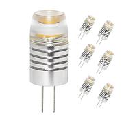 POCKETMAN Ampoules LED G4 AC/DC 12V 2W Ampoule COB 300LM Blanc froid/Blanc chaud Ampoule LED bi-broches G4 pour décoration d'intérieur, lot de 6 (blanc froid)