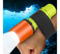 POCKETMAN Lampe de poche LED de plongée, trois vitesses, étanchéité IPX8, lumière de plongée fixe, interrupteur magnétique rotatif, plongée jusqu'à 100 mètres, plongée en apnée, natation, pêche,