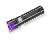 POCKETMAN Lampe de poche UV 365 nm avec 2 modes d'éclairage - Mini Blacklight rechargeable pour la détection d'urine d'animaux domestiques, l'authentification monétaire et le contrôle d'antiquité