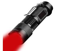 Pocketman Lampe rouge 3 modes, évolutive, puissante avec clip pour astronomie, observation nocturne et activités de plein air