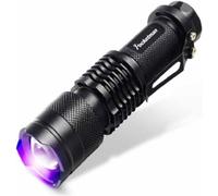 Pocketman SK68 One Mode 300LM Zoomable 396nm UV-Ultraviolet LED Lampe de poche noire pour détecter les taches de chien Pet Vérification Passport Money, Cosmetic And More
