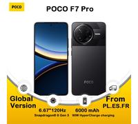 POCO F7 Pro 5G NFC dans le monde entier ® 8 Écran AMOLED 3 génération 120 Hz 2K 90 W Silver