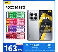 Xiaomi Smartphone POCO M8 5G 8 Go de RAM 256 Go Noir