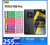 POCO M8 Pro 5G,NFC,Écran AMOLED CrystalRes 1.5K de 6.83",Snapdragon® 7s Gen 4,50 MP Caméra, 6500 mAh Batterie,IP68 Silver