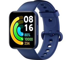 POCO Watch (Bleue), Mesure SpO2, Rythme Cardiaque, écran AMOLED de 1,6", GPS, résistance à l'eau ATM, Bleu, Version Italienne