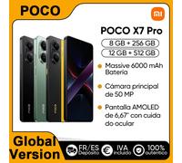 POCO X7 Pro Version mondiale téléphone portable 256GB/512GB dimension 8400-Ultra 6.67 "120Hz affichage 6000mAh 5G NFC Black