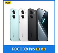 POCO X8 Pro 5G,NFC,Dimensity 8500-Ultra,6.59 pouces,120 Hz,50 MP Caméra,6500 mAh,Résistance IP68 àla poussière et àleau Black