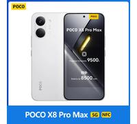 POCO X8 Pro Max 5G,NFC,MediaTek Dimensity 9500s,Écran AMOLED 1.5K,6.83 pouces,120 Hz,50 MP Caméra,IP68 White