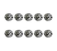 Pocoiau 10pcs Grandes Perles Rondes Trous dans des Styles Tibétains Bijoux Fabrication Bijoux Créatifs