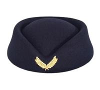 Pocoiau Accessoires de costume d'hôtesse de l'air pour femmes, chapeau d'agent de bord pour uniforme immobilier chapeau britannique vintage chapeaux pour femmes