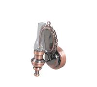 Pocoiau Applique murale transparente style antique pour maisons miniatures à l'échelle 1/12, projets d'artisanat et de collections en métal et verre, accessoire pour maisons de poupée