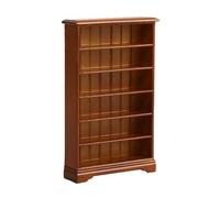 Pocoiau Bibliothèque en Bois Ornement Miniature Modèle 6 Niveaux en Bois Présentoir Maisons De Poupées Meubles Décors Étagère De Salle D'étude Miniature