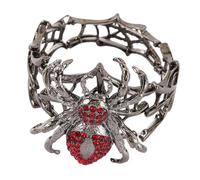 Pocoiau Bijoux punk strass réglable gothique pour costume d'Halloween et festival Accessoires Dark Gothic Party Wrist Chain, taille unique, Comme décrit