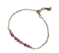 Pocoiau Bracelets réglables avec pierres de naissance de 12 mois - Pierres précieuses naturelles à facettes de 3 mm - 17 + 5 cm - Bijoux légers - Pierre de naissance en cristal pour femme, taille