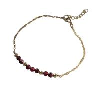 Pocoiau Bracelets réglables avec pierres de naissance de 12 mois - Pierres précieuses naturelles à facettes de 3 mm - 17 + 5 cm - Bijoux légers - Pierre de naissance en cristal pour femme, taille