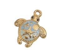 Pocoiau Breloque Couronnes De Tortues Composant Bijoux Construction Robuste en Acier Inoxydable Tenues Élégantes Breloque Tortues Mer