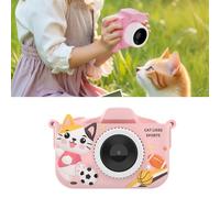 Pocoiau Caméra Interactive pour 32G De Mémoire Double Objectif Enregistrement Vidéo Jeux Dapprentissage Étui De Protection en Silicone Conception Caméra pour avec Jeux