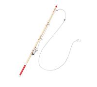 Pocoiau Canne à pêche décorative modèle maison de poupée canne à pêche à l'échelle 1:12 Engrenages réalistes Accessoires de collection Accessoires de collection