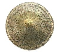 Pocoiau Chapeau de paille chinois oriental, léger et respirant, chapeau de pêche, pare-soleil fait à la main, Diamètre : 53 cm, Taille unique