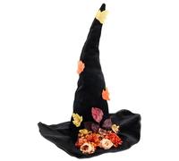Pocoiau Chapeau de sorcière d'Halloween pour cosplay en velours côtelé pour adulte Unisexe Costume de sorcière Cloche Festival Vacances Halloween Accessoire