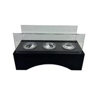 Pocoiau Chauffage compact contemporain à base d'alcool - Durabilité - Construction en métal - Convient pour les patios et les rassemblements de terrasse - Haute efficacité - Chauffage à alcool