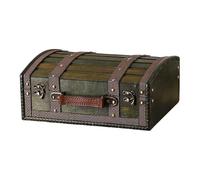 Pocoiau Coffre à trésor vintage en bois sur le thème des pirates pour le rangement mystérieux et la décoration de la maison au quotidien