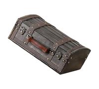 Pocoiau Coffre à trésor vintage en bois sur le thème des pirates pour le rangement mystérieux et la décoration de la maison au quotidien