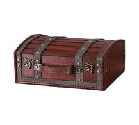 Pocoiau Coffre à trésor vintage en bois sur le thème des pirates pour le rangement mystérieux et la décoration de la maison au quotidien