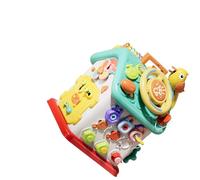 Pocoiau Colorful Interactive 6 Sided Busy Cubes Toy with Sound Module Visual Auditory Stimulation Children Development Six Sided Learning House