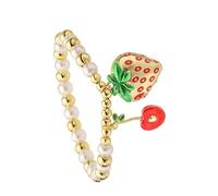 Pocoiau De Perles Fruits Délicats Bijoux Poignet Élastiques Confortables Texture en Cuivre Convient Chercheurs Bijoux Individualistes Chaîne À Main Perlée À La Mode