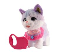 Pocoiau Electric Robot Doll Stuffed Animals Toy for Kids Roleplay Emotion Realistic Dog Doll for Educational Development Interactive Stuffed Animals