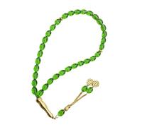 Pocoiau en Verre Ovale Contemporain Perles De Styles sans Date Parfait Chaîne De Poignet en Verre Unique Blé Doré Fait À La Main