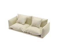 Pocoiau Ensemble De Canapé Simple en Bois pour Maisons Poupée Petit Fait À La Main Causeuse pour Scènes Chambre Réalistes Modèle À Collectionner